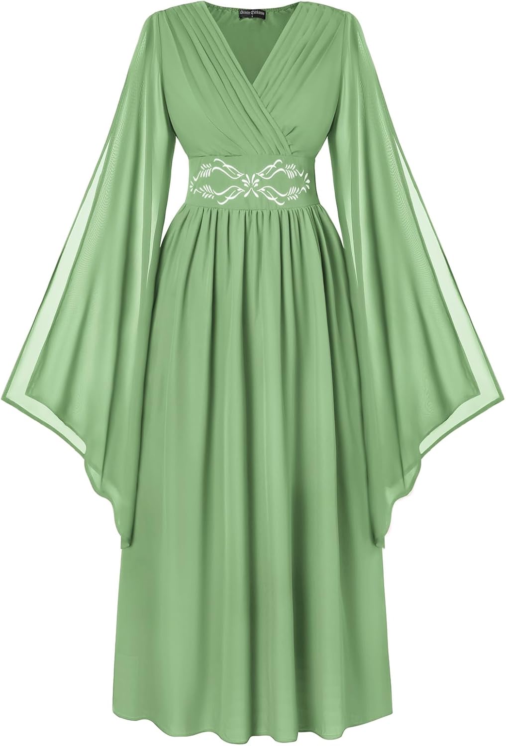 Scarlet Darkness Women's Renaissance Costume V Neck Medieval Fairy Dresses