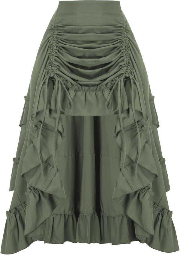 Scarlet Darkness Women Renaissance Pirate Skirt High-Low Whimsical Clothes