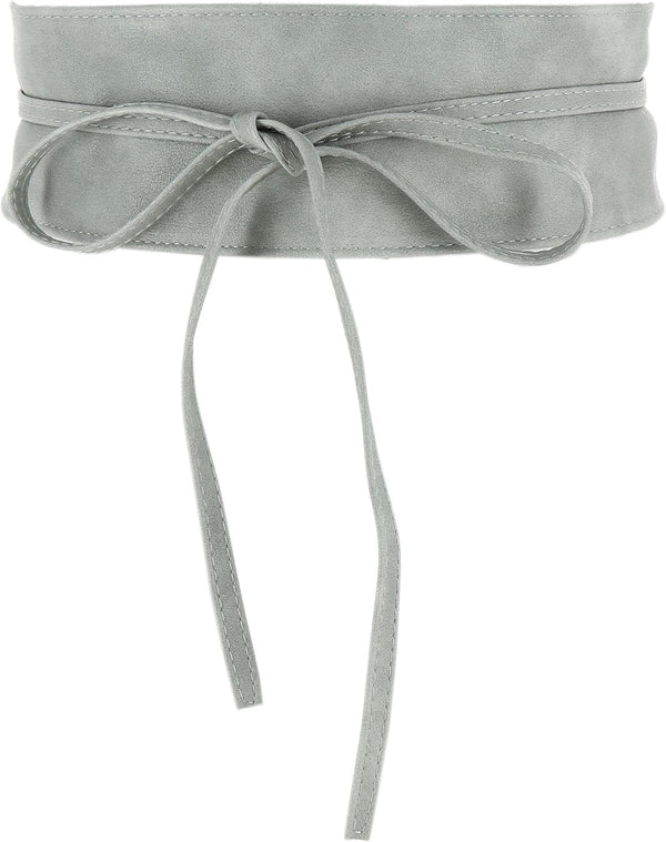 Woman Leatherette Waisband Obi Belt, Mica