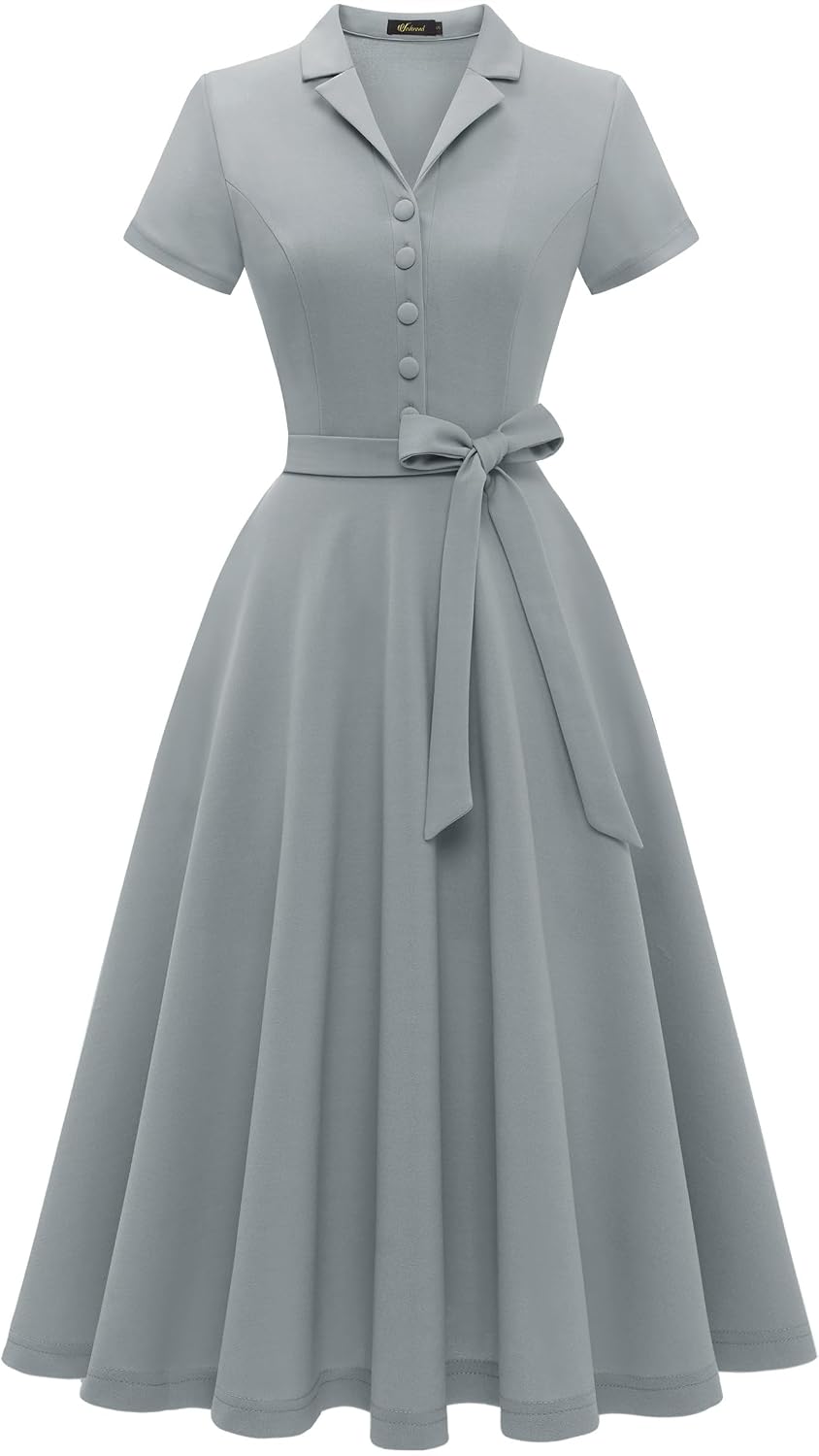 Wedtrend Women's Vintage Tea Dress, Short Sleeve Cocktail Party Dress Work Church Casual Dress