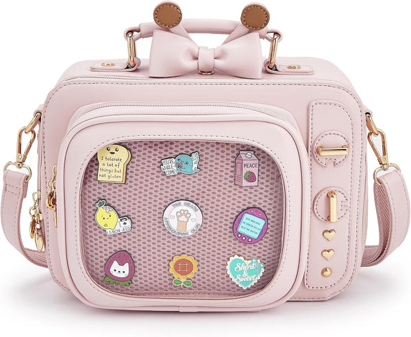 TV-Shaped Ita Bag Backpack — Cute Pin Display