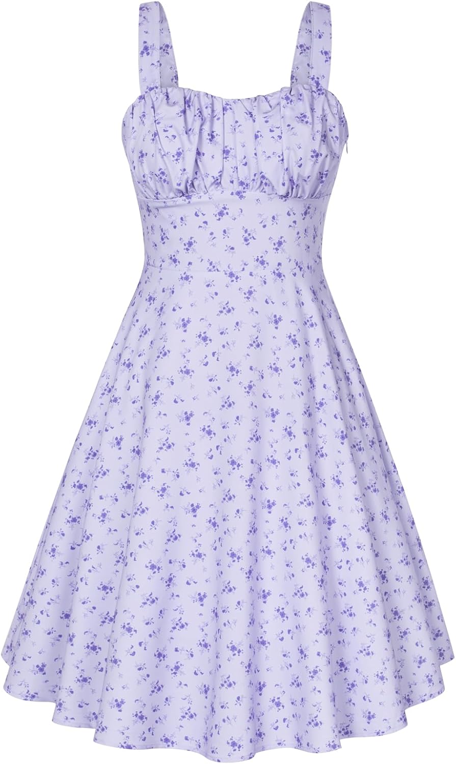 Belle Poque Womens Vintage A-line Midi Cocktail Party Dress