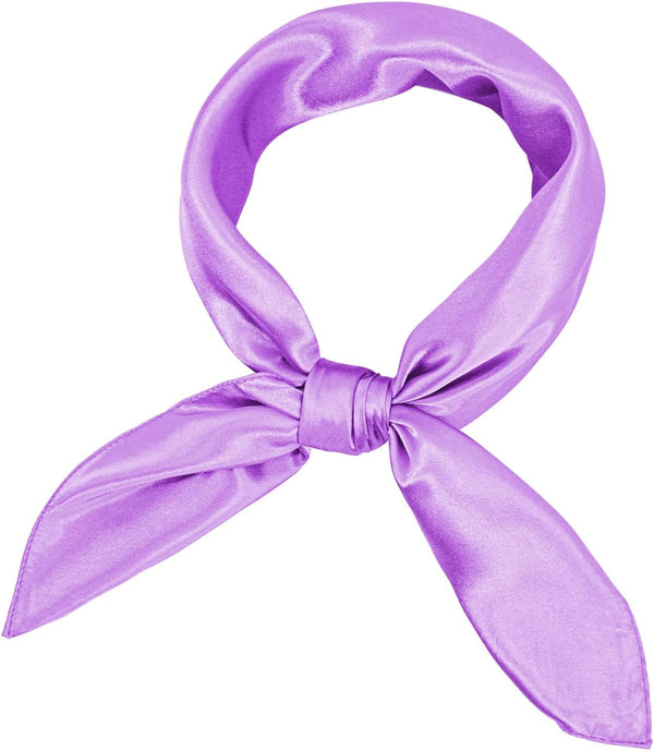 MissShorthair 50s Chiffon Scarf Sheer Square Neck Head Scarf for Women