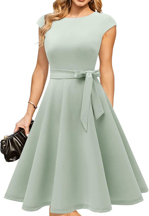 DRESSTELLS Women's Cocktail Dresses, Formal Wedding Guest Church Dress