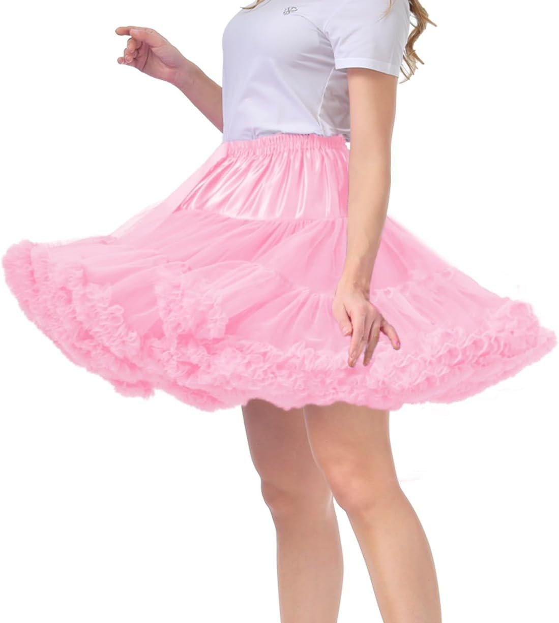 Women's High-Waist Mesh Tulle Petticoat Underskirt — Fluffy Ballet Tutu