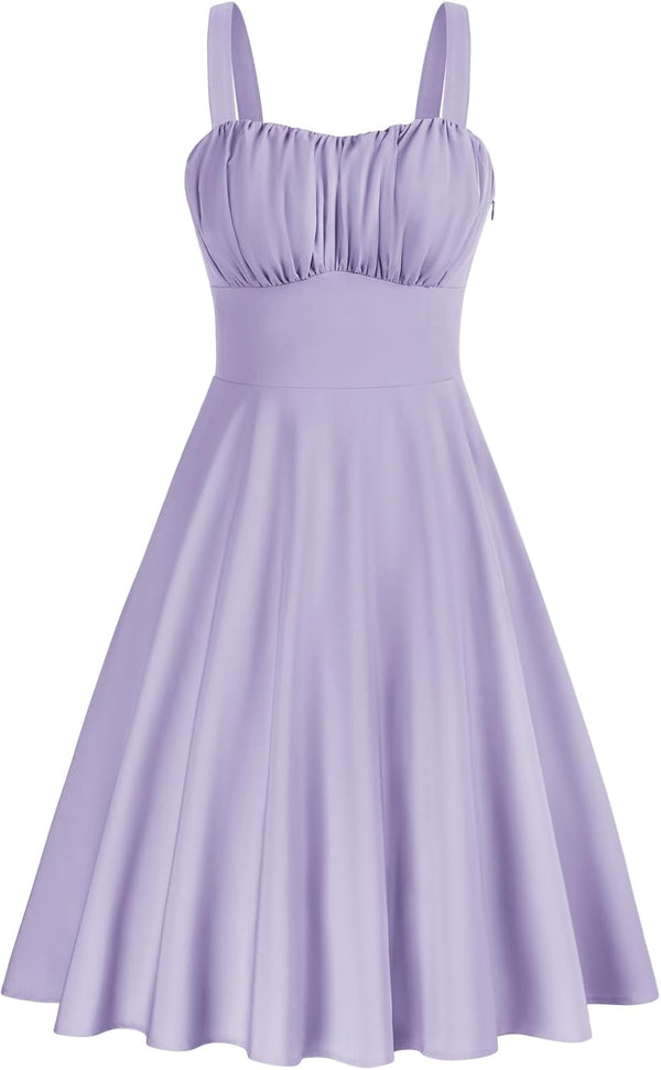 Belle Poque Womens Vintage A-line Midi Cocktail Party Dress