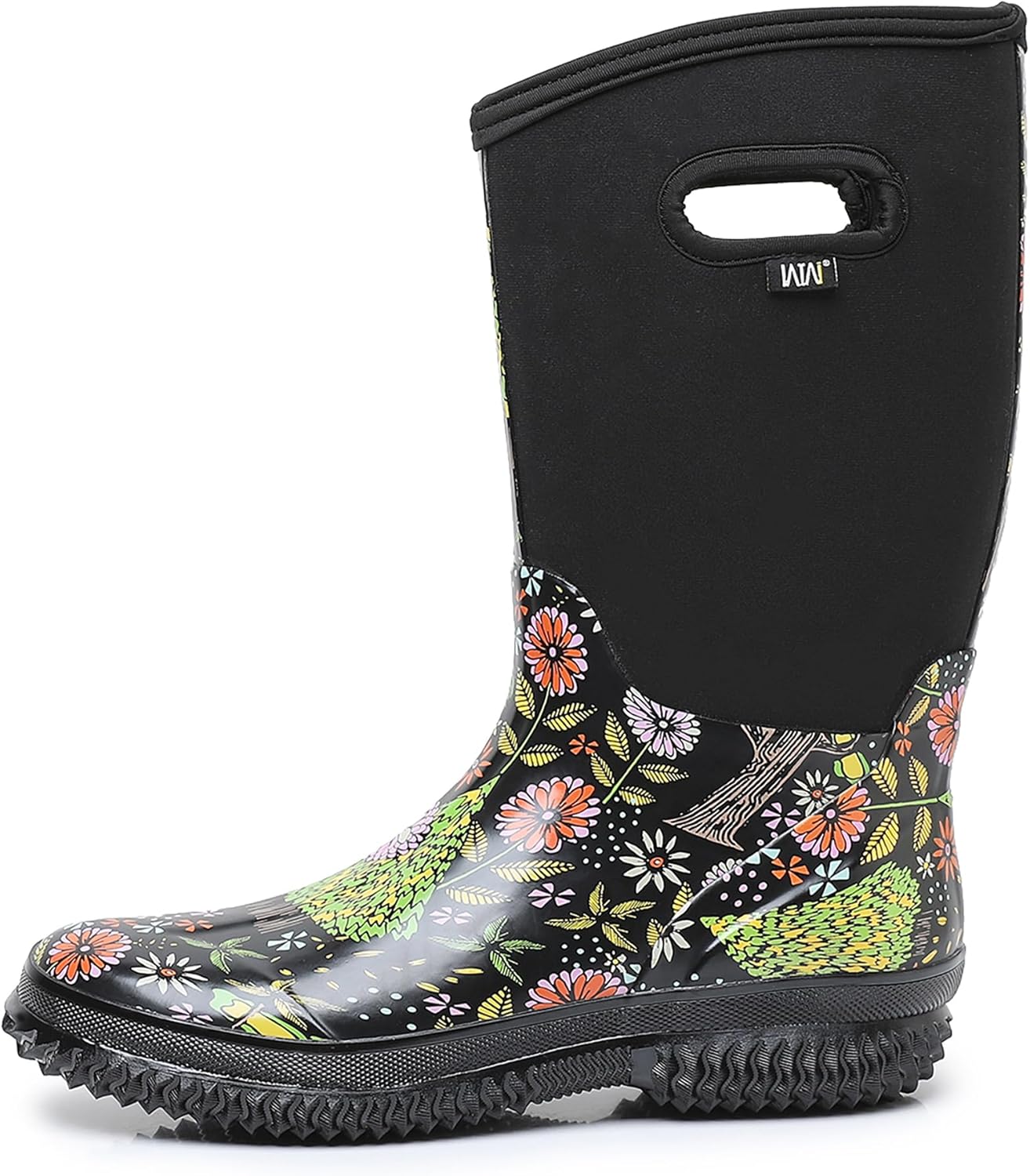 Mid-calf Rain Boots - Waterproof Insulated 5.5mm Neoprene Mud Boots,