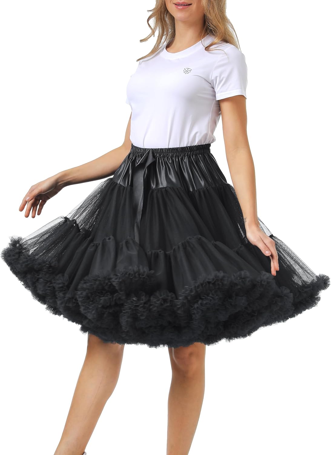 Women's High-Waist Mesh Tulle Petticoat Underskirt — Fluffy Ballet Tutu