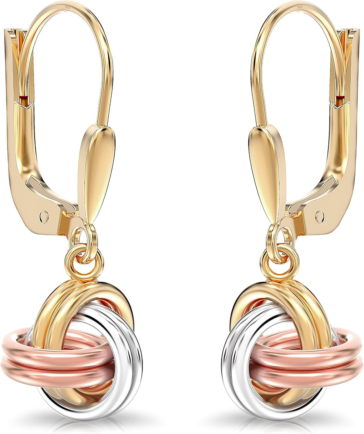 LeCalla 925 Sterling Silver Leverback Drop Earrings | Lightweight Italian Teardrop Dangle Earring for Women