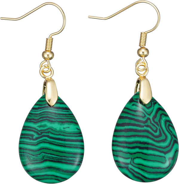 Boho Natural Stone Dangle Drop Earrings