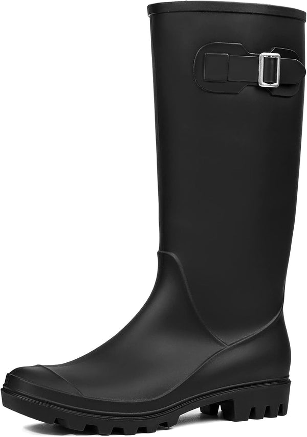 Women's Tall Rain Boots Waterproof Wellington