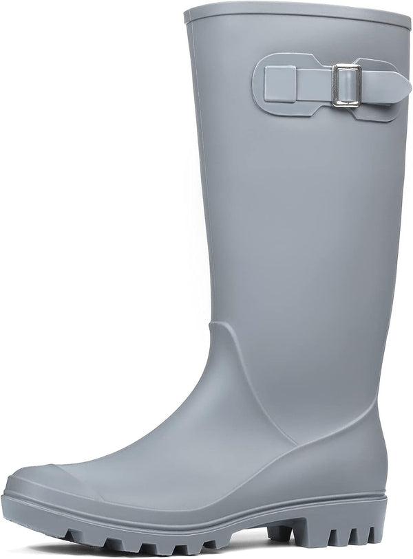 Women's Tall Rain Boots Waterproof Wellington