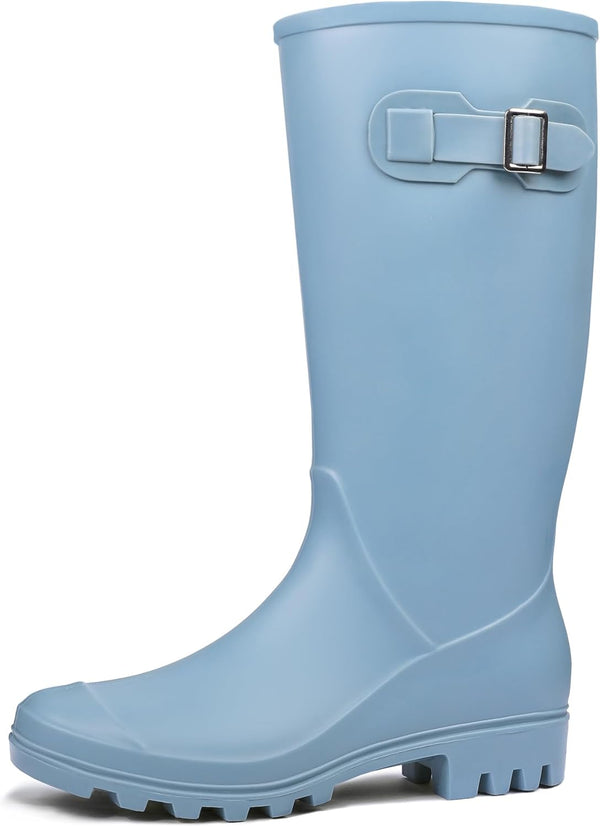 Women's Tall Rain Boots Waterproof Wellington