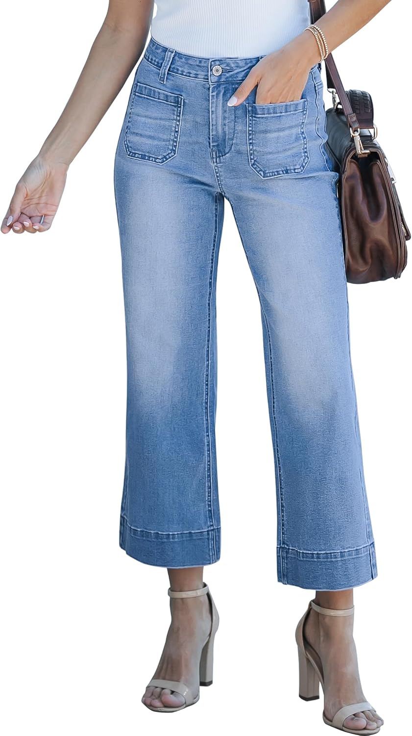 Luvamia Wide Leg Jeans For Women Trendy High Waisted Flare Jeans