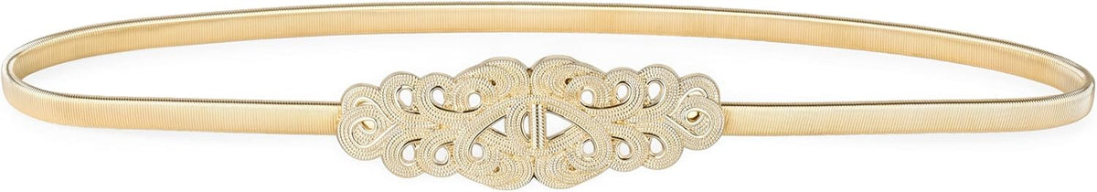 Metallic Elastic Stretchy Chain Belt