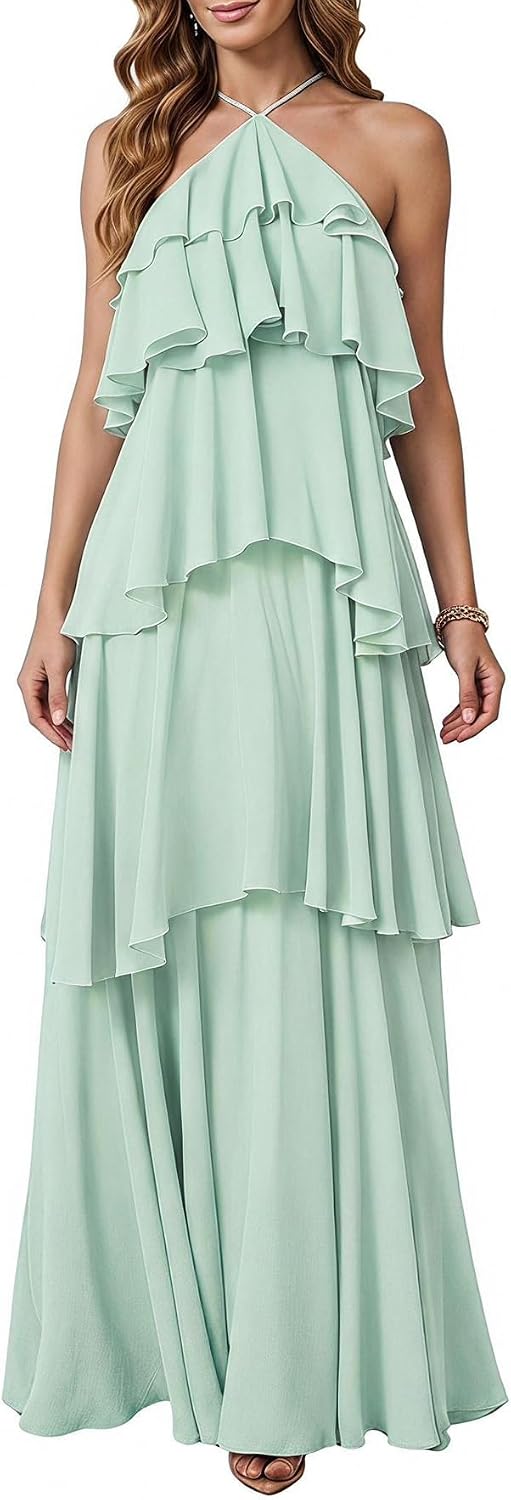 SOLY HUX Women's Wedding Guest Maxi Dress