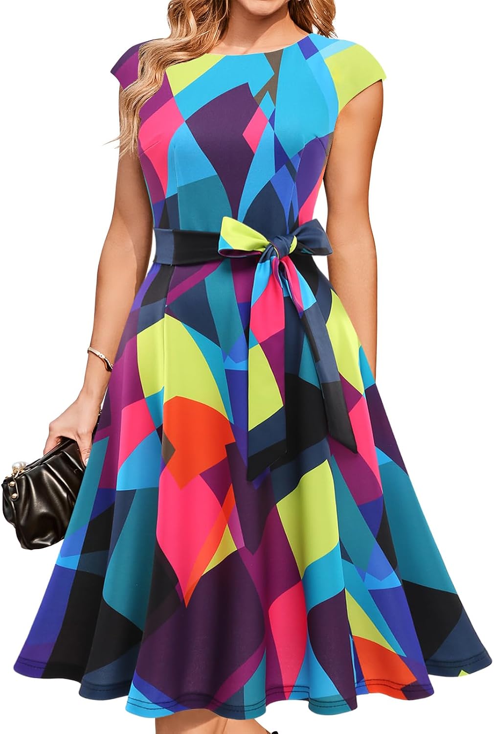 DRESSTELLS Women's Cocktail Dresses, Formal Wedding Guest Church Dress