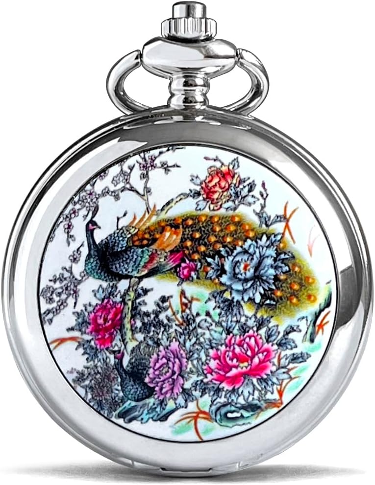 Men's Analog Pocket Watch with Chain — Necklace-Style Pocket Watch for Women
