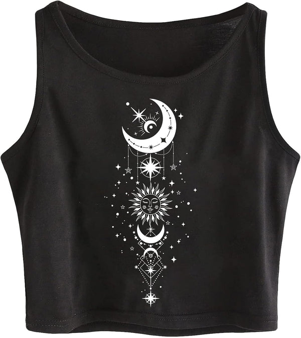 Remidoo Crop Tops for Women Casual Cropped Tank Top Summer Sleeveless Shirts