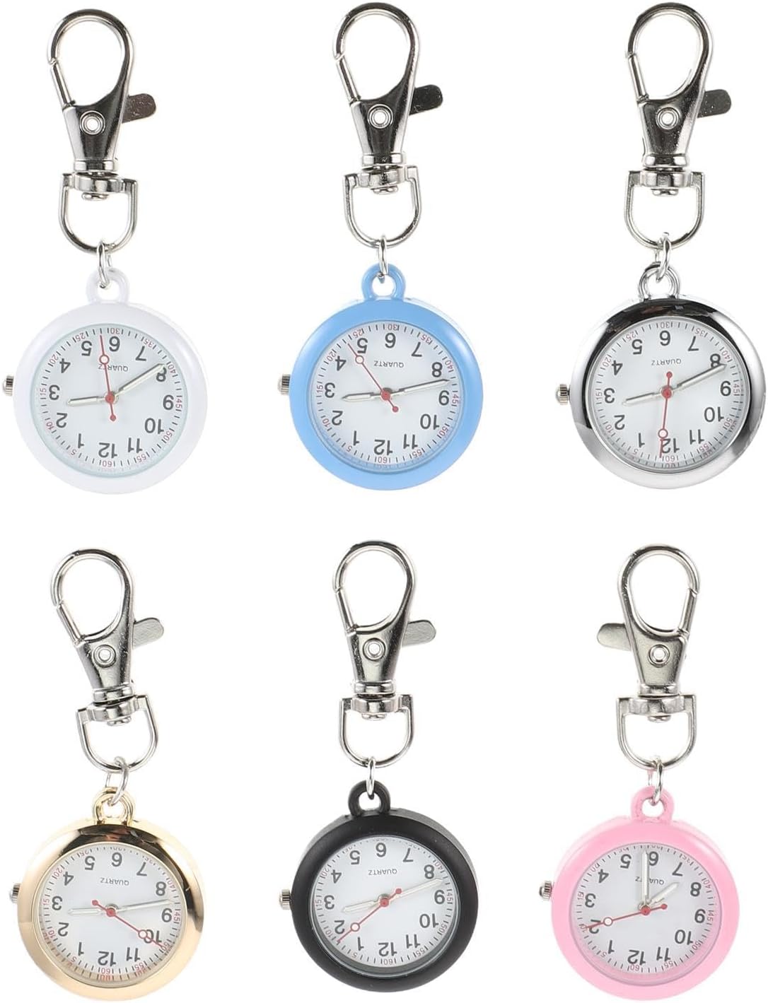 Homoyoyo Clip On Pocket Watch: Nurse Glow Pointer Watch with Clip and