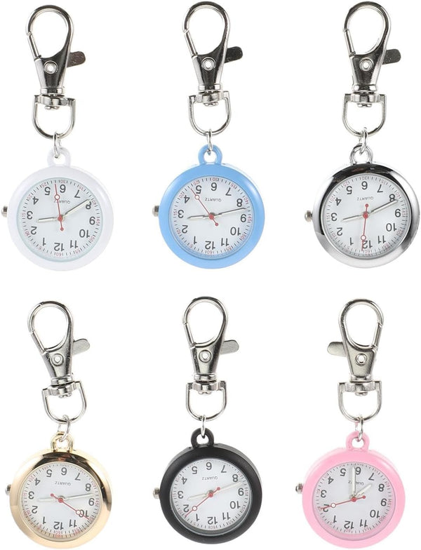 Homoyoyo Clip On Pocket Watch: Nurse Glow Pointer Watch with Clip and