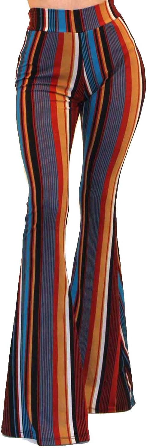 Women's Usa Lightweight Boho Comfy Stretchy Bell Bottom