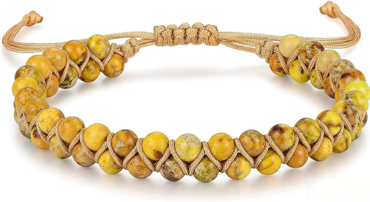 7 Chakra Healing Bracelet for Women Men, Jasper Bead Inspirational Gift