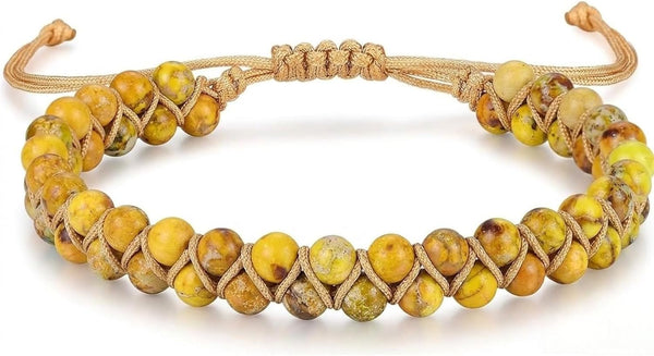 7 Chakra Healing Bracelet for Women Men, Jasper Bead Inspirational Gift