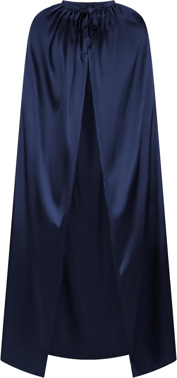 Unisex Full Length Cape Cloak, Halloween Witch Vampire Wizard Knight Robe Cosplay Costume for Women Men
