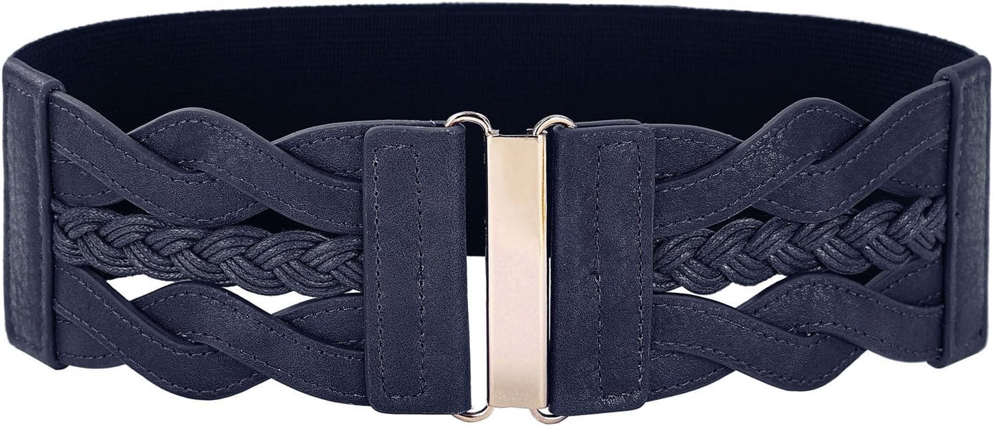 Grace Karin Women's Elastic Wide Belts Vintage Stretchy Belt Retro