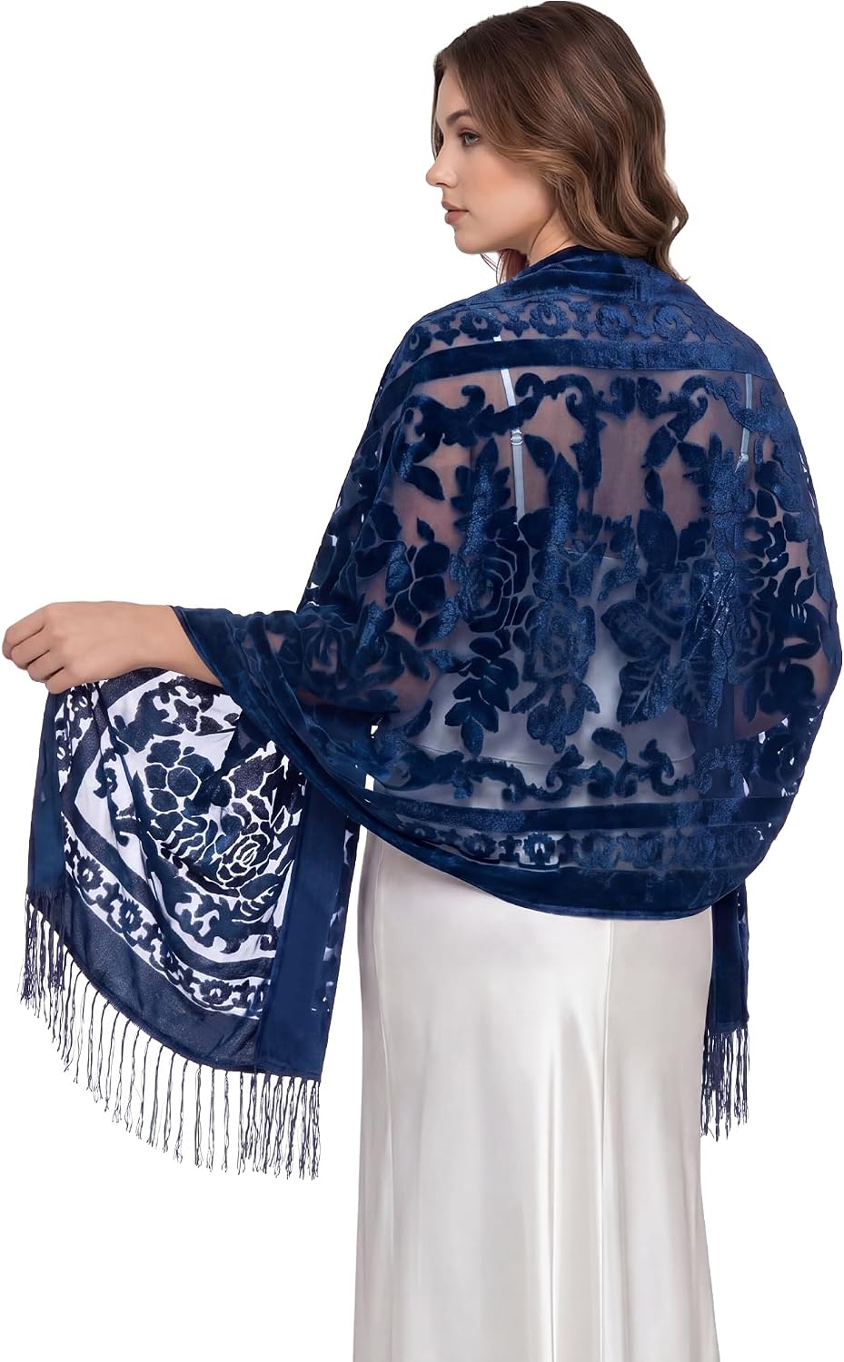 Glitopper Velvet Shawl and Wrap for Evening Dresses Formal Shawl