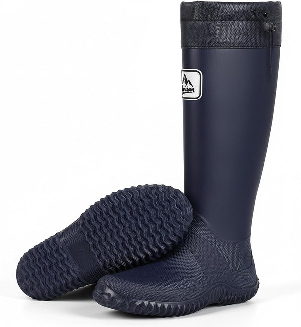 Slim Rain Boots Women Tall Packable Boots Waterproof