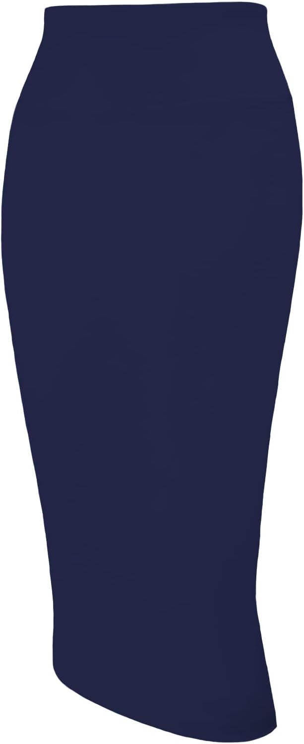 Tapata Women's Office Work Pencil Skirt Stretch High Waist Below Knee Bodycon for Business Casual
