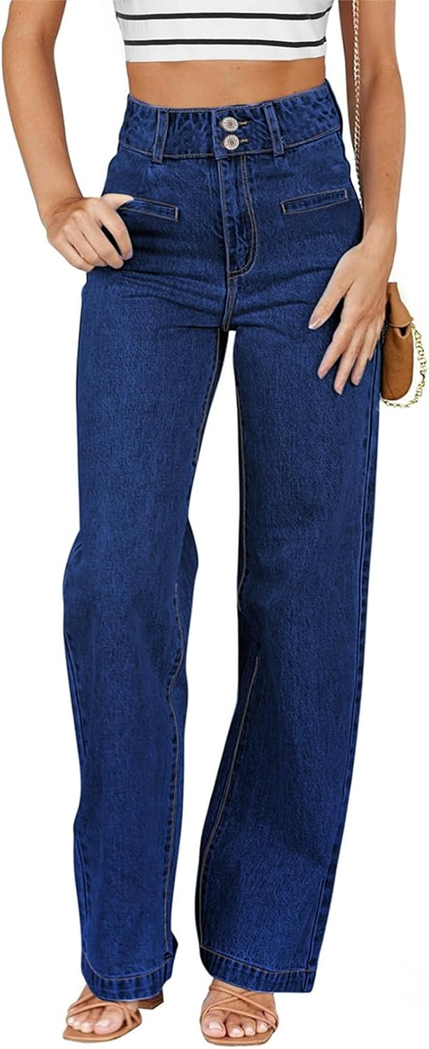 Sidefeel Women's Jeans High Waisted Straight Leg Stretchy Jeans