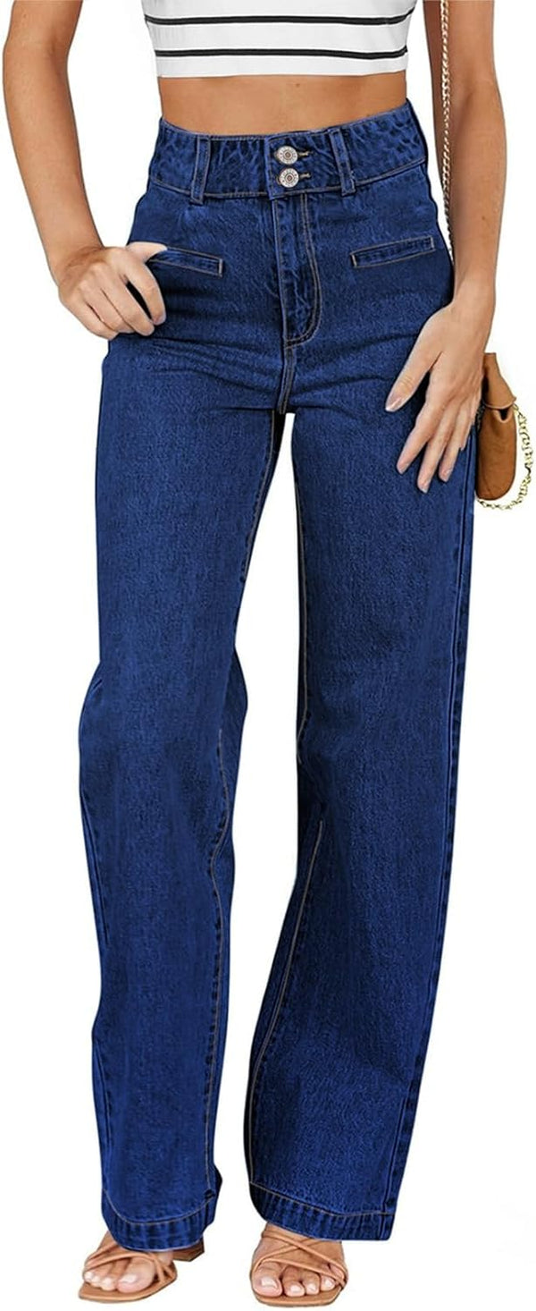 Sidefeel Women's Jeans High Waisted Straight Leg Stretchy Jeans