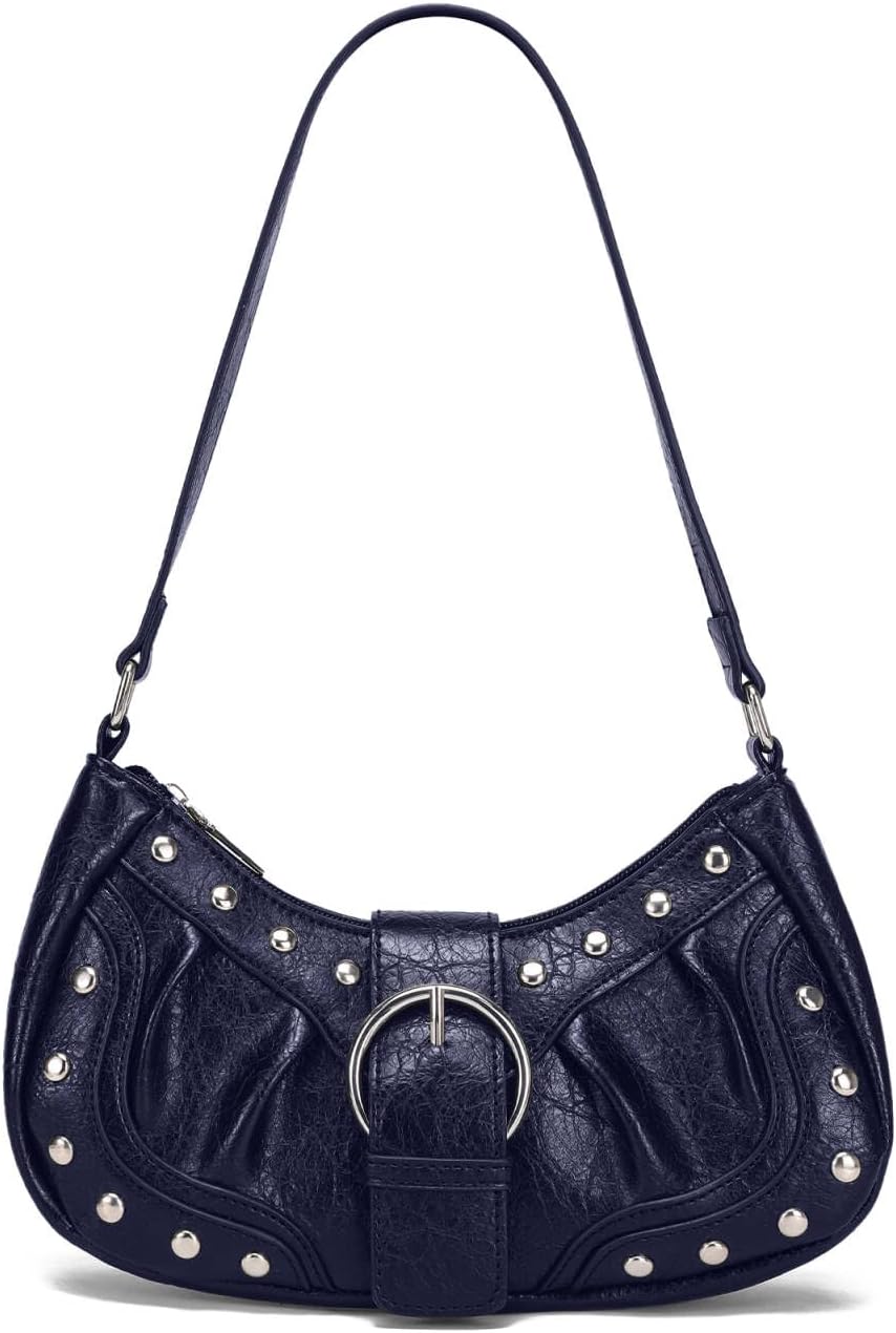 Y2K Small Shoulder Purse — Vintage Studded Goth Grunge