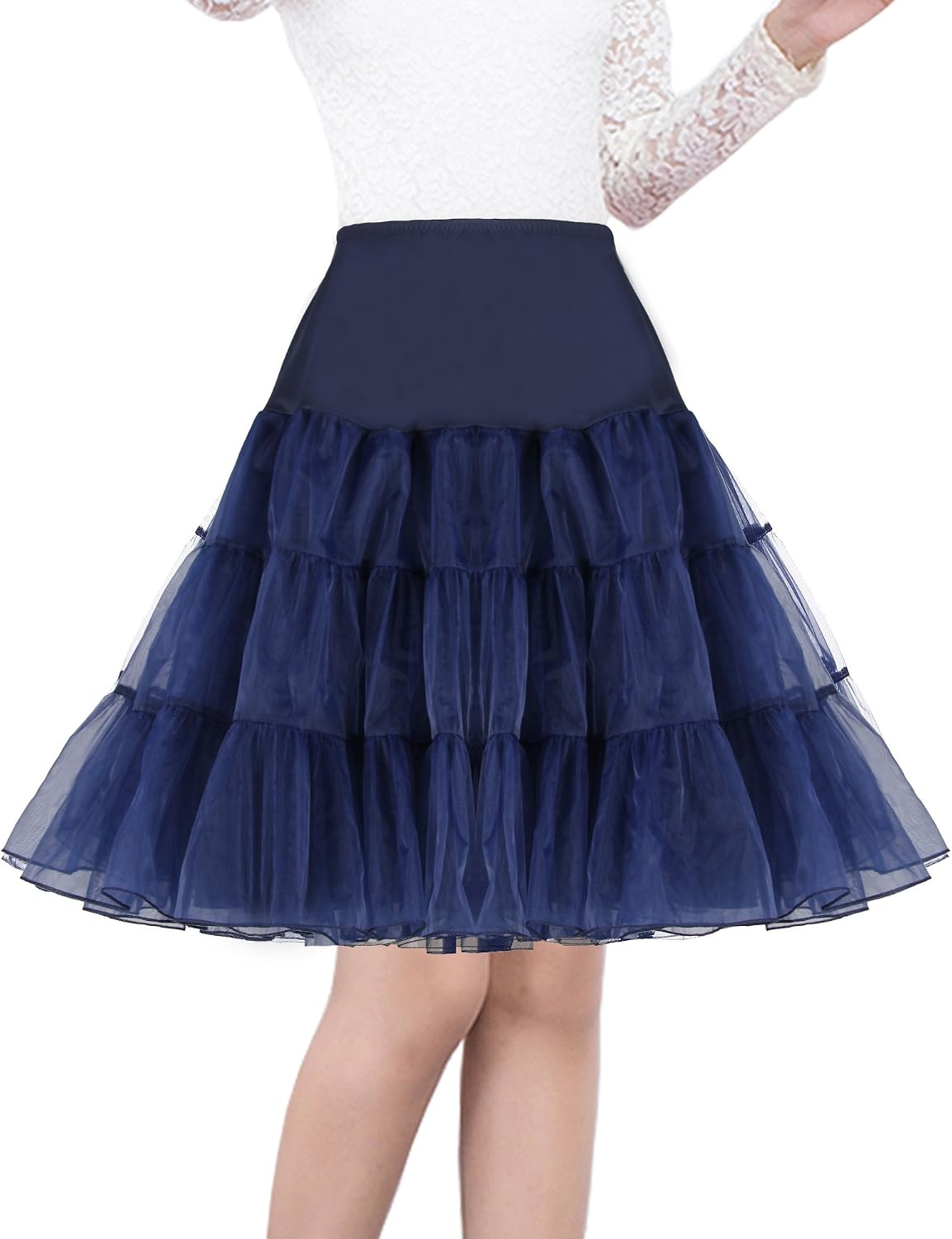 Women's 50s Vintage Petticoat 26" Crinoline Rockabilly Tutu Skirt Slip S-3XL