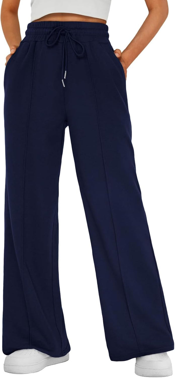 Womens Wide Leg Sweatpants Baggy Lounge Travel Pants Fall