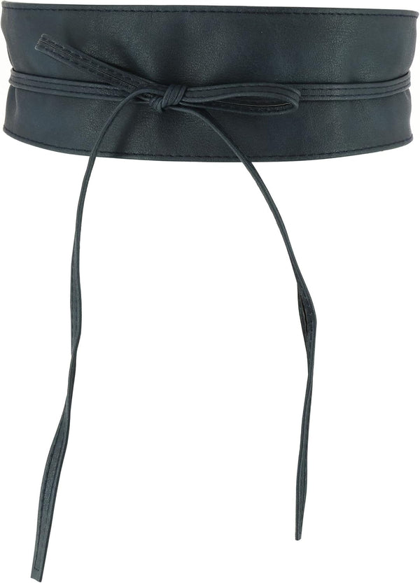 Woman Leatherette Waisband Obi Belt, Mica