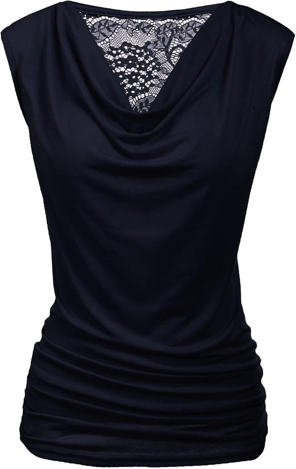 Zeagoo Tank Top for Women Trendy Going Out Tops Sleeveless Shirts Ruched Business Casual Basic Tunic Tops