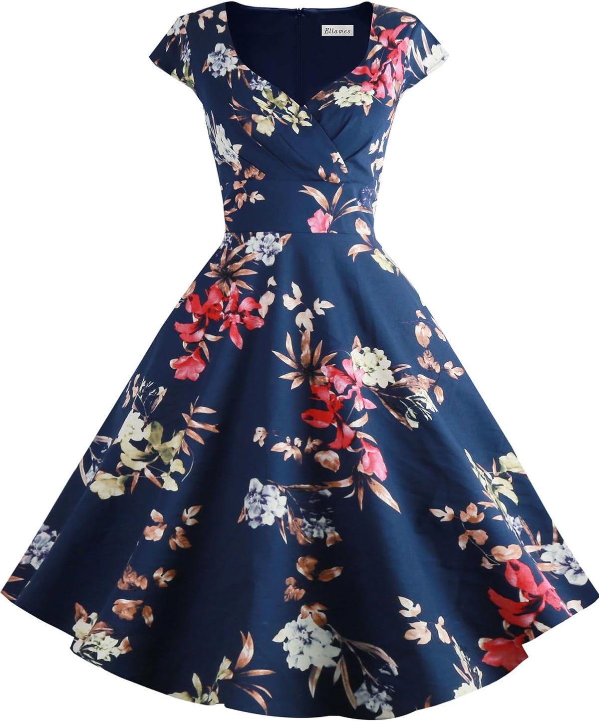 1950s Retro Vintage Elegant Dress with Pockets