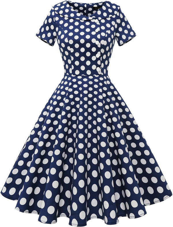 Wedtrend Women's 1950s Vintage Audrey Hepburn Style Cocktail Swing Dresses