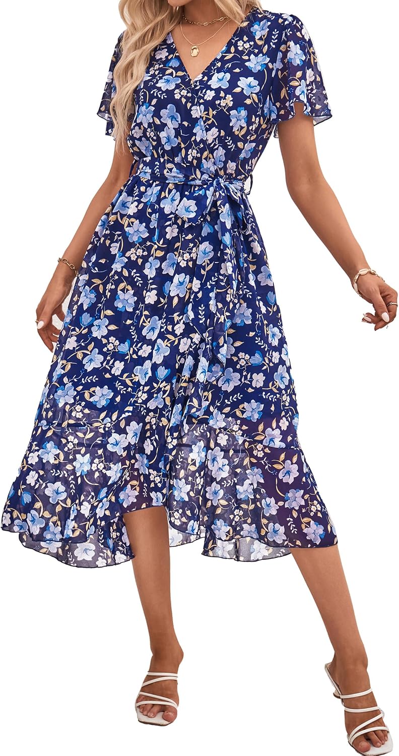 PRETTYGARDEN Women's Summer Floral Boho Maxi Dress
