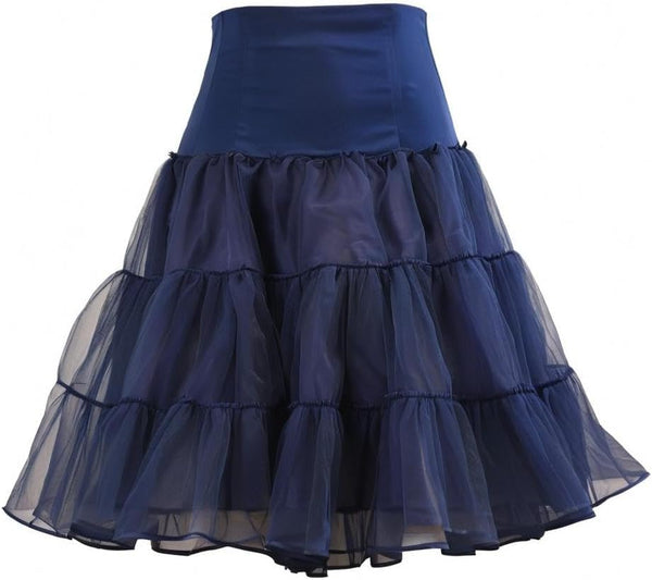 Women's 50s Vintage Petticoat 26" Crinoline Rockabilly Tutu Skirt Slip S-L…