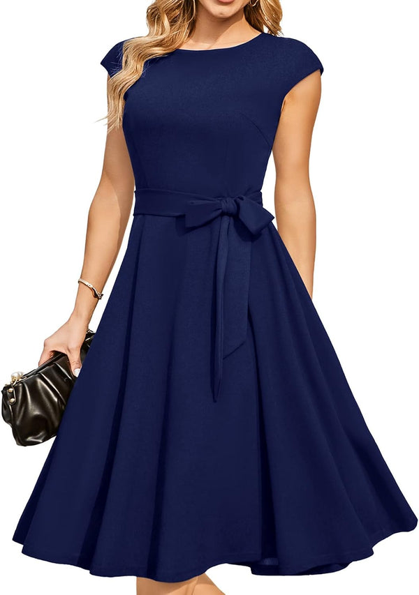 DRESSTELLS Women's Cocktail Dresses, Formal Wedding Guest Church Dress