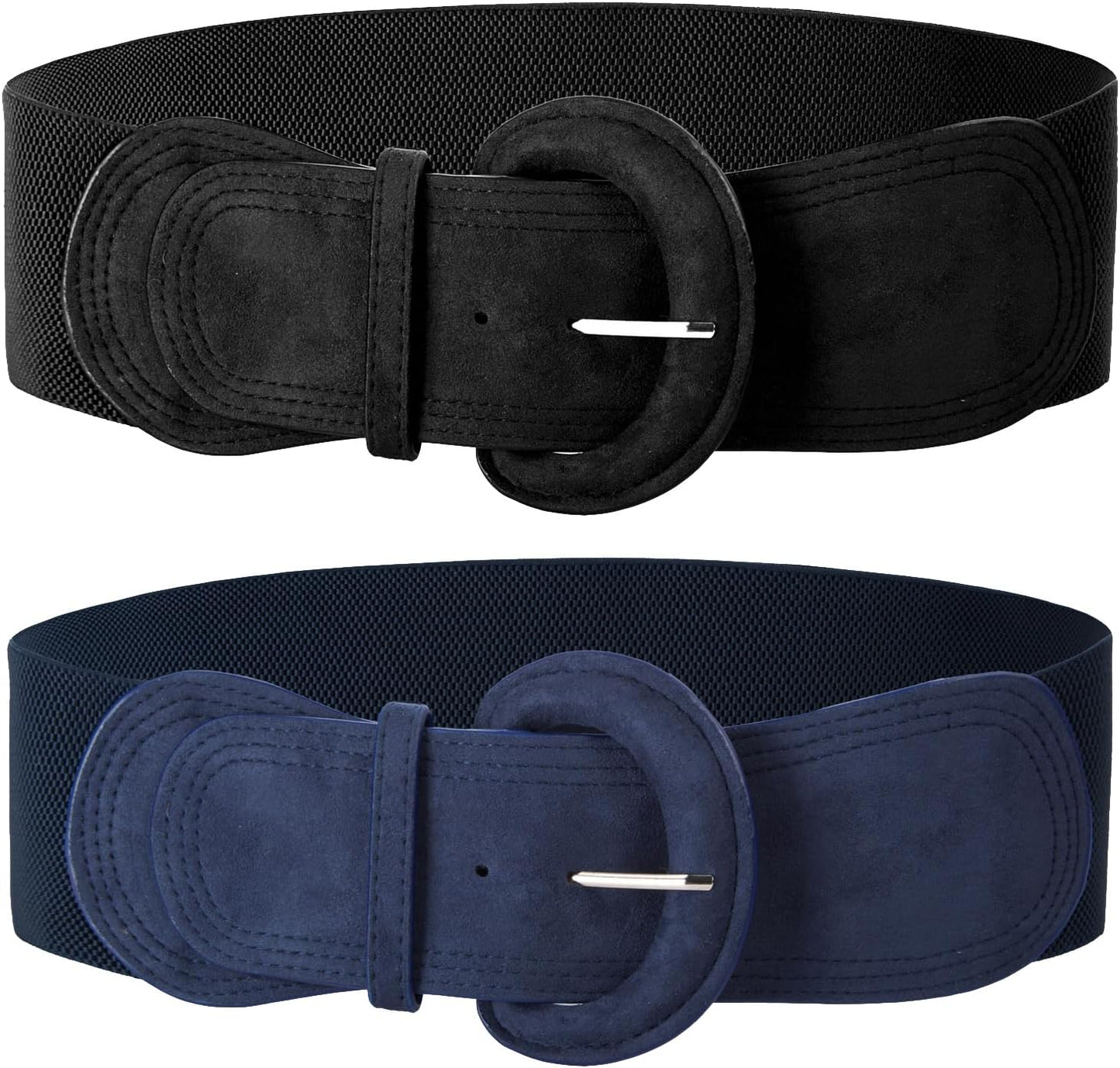 Grace Karin Belts For Women Suede Elastic Wide Belt Vintage Stretchy