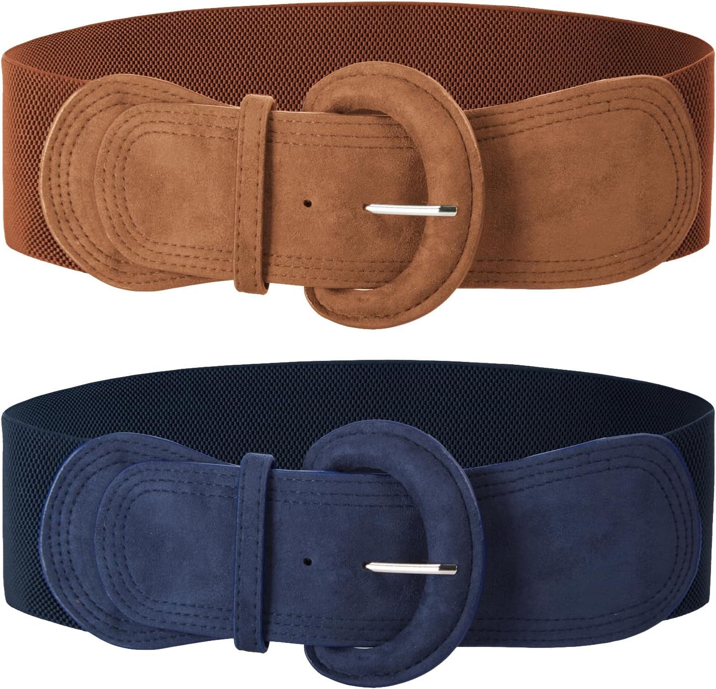 Grace Karin Belts For Women Suede Elastic Wide Belt Vintage Stretchy