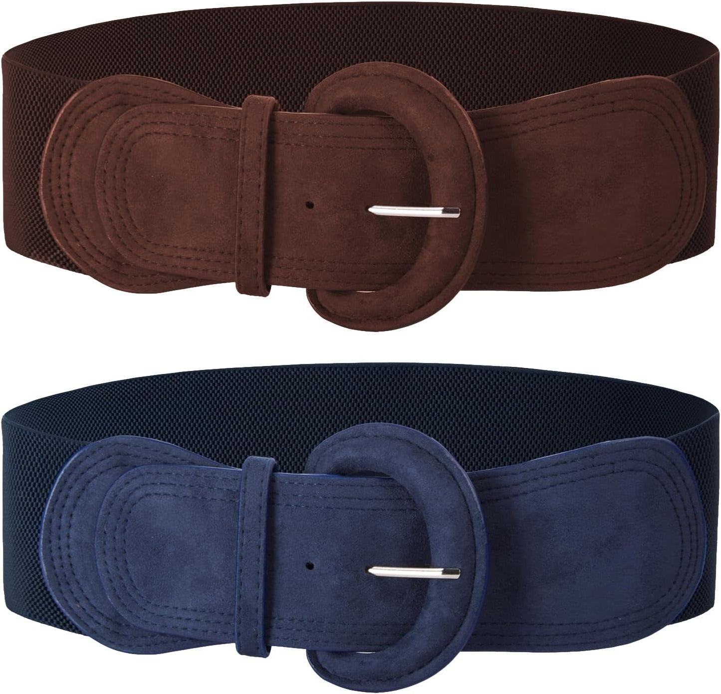 Grace Karin Belts For Women Suede Elastic Wide Belt Vintage Stretchy