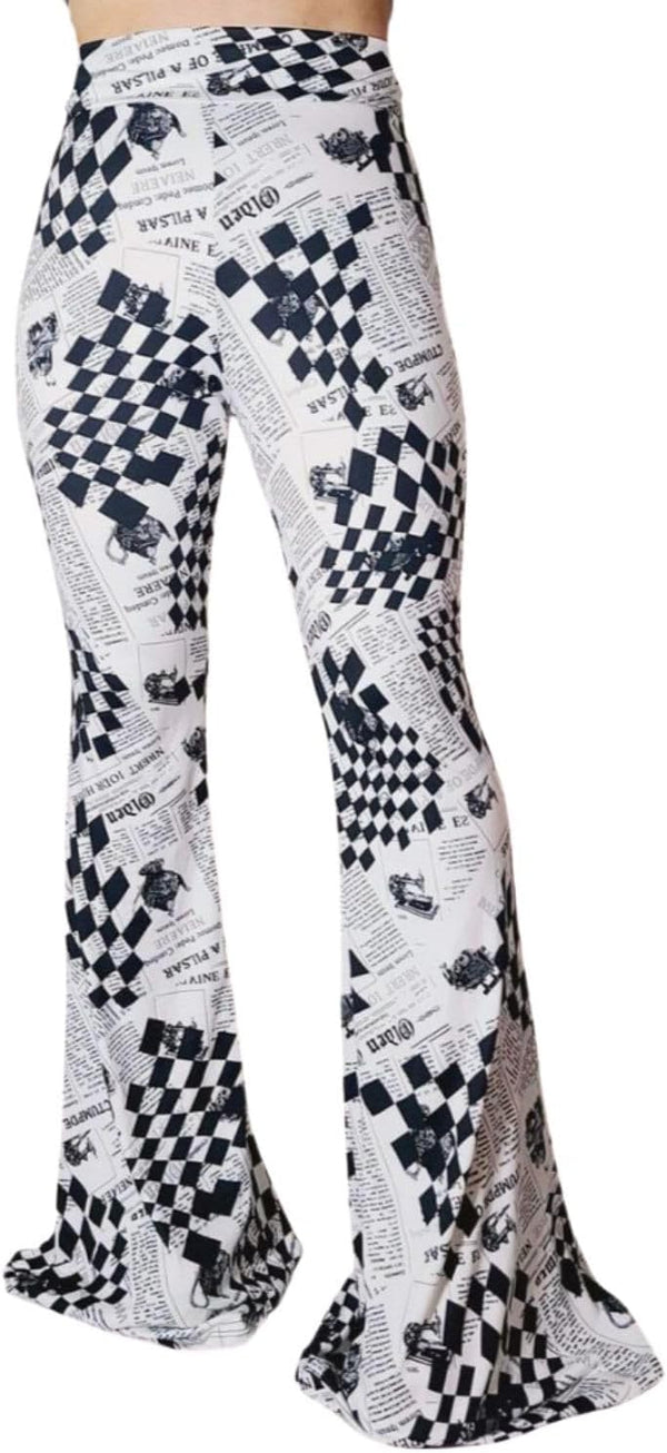 Women's High Waist Wide Leg Long Palazzo Bell Bottom