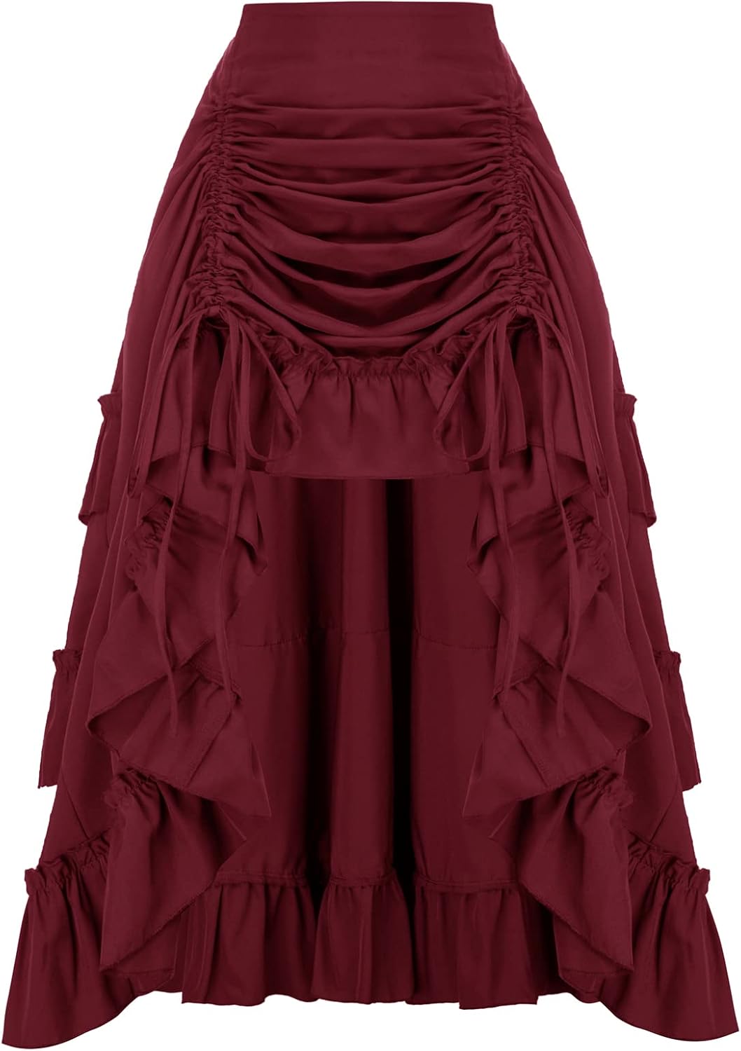 Scarlet Darkness Women Renaissance Pirate Skirt High-Low Whimsical Clothes